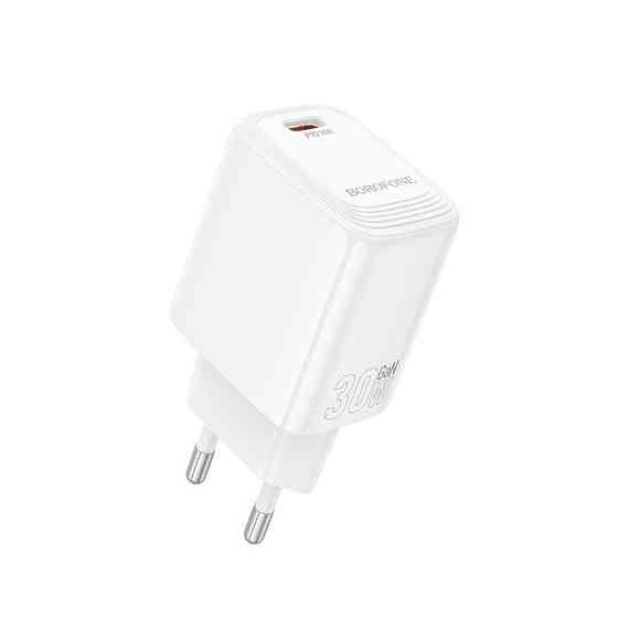 Мережевий зарядний пристрій BOROFONE BN28 Fuente single port PD30W charger (EU) White Одеса