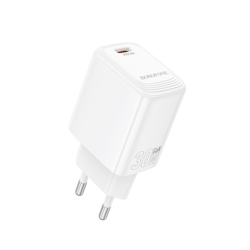 Мережевий зарядний пристрій BOROFONE BN28 Fuente single port PD30W charger (EU) White Одеса - фото 1