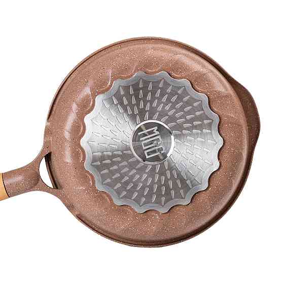 Алюминиевая сковорода 1,8 л мраморная с антипригарным покрытием Ø 24 см кофейная MGC HP-4-423CO Киев