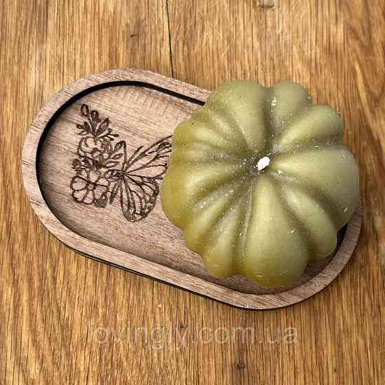 Подставка для свечи или украшений из натурального дерева акации Ирпень