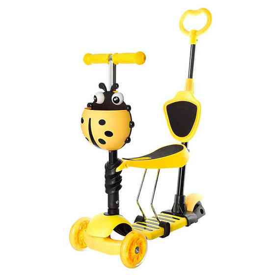 Самокат дитячий 3-х колісний SC20139(Yellow) з батьківською ручкою Вінниця