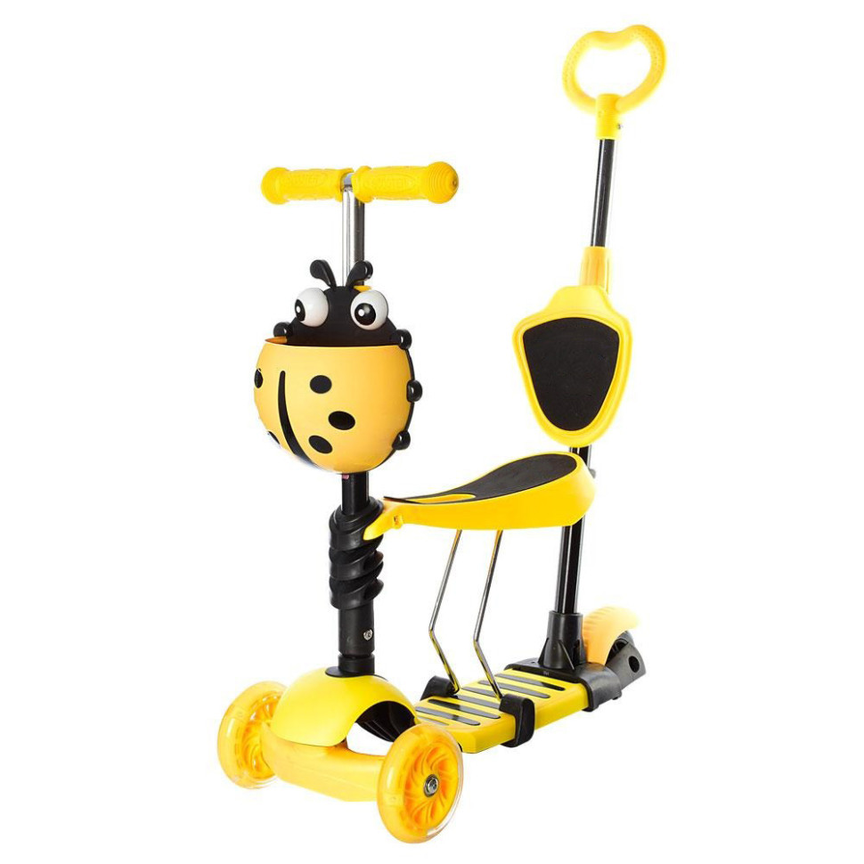Самокат дитячий 3-х колісний SC20139(Yellow) з батьківською ручкою Вінниця - фото 1