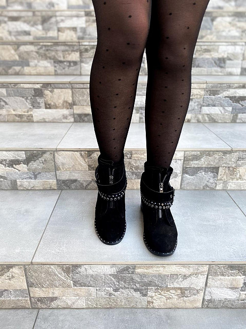 SOTHBY'S Черевики жіночі Sothby 's Б-5502/2 чорні (весна-осінь, замша натуральна) (2921) 37р.38 Коломыя - изображение 1