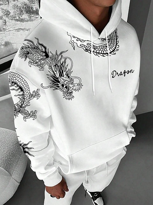 Худи, белая толстовка мужская, свитшот 2702804637 размер 48 Днепр - изображение 1