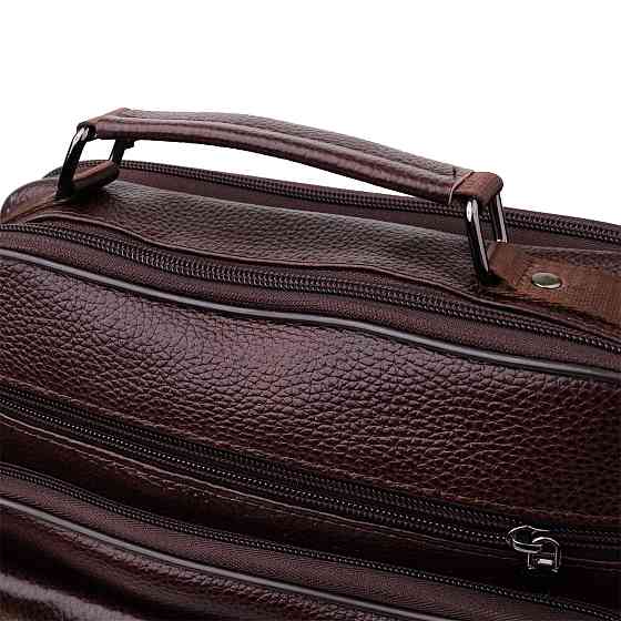 Чоловіча сумка з ручкою для перенесення в руці з натуральної шкіри Коричневий (Vintage) Київ