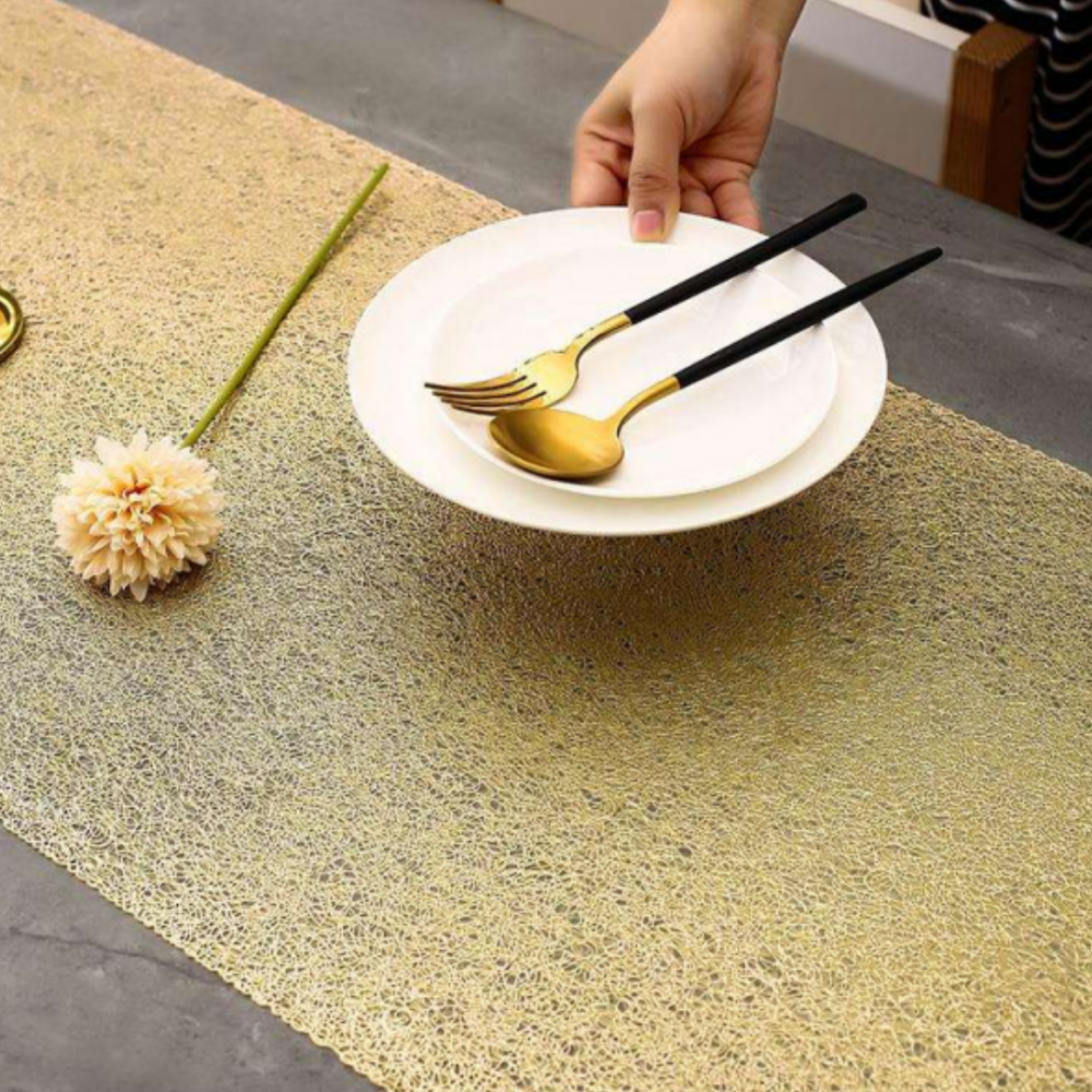 Коврик сервировочный под горячее, 180×40см, сервировочная салфетка скатерть золотистая Каменец-Подольский - изображение 2