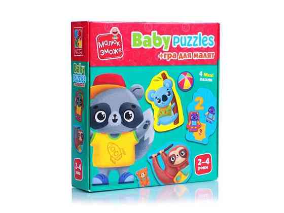 Игра развивающая Животные пазлы картонные VT1722-27 ТМ VLADI TOYS Киев