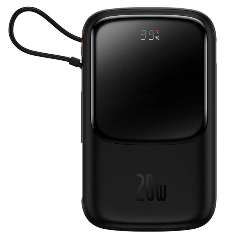 Зовнішній акумулятор Baseus Qpow Pro Digital Display Fast Charge 10000mAh 20W (Type-C cable) Black Київ - фото 2