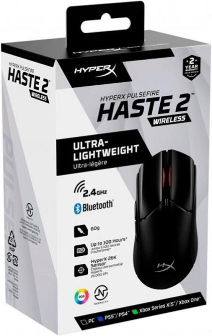 Миша бездротова HyperX Pulsefire Haste 2 WL Black (6N0B0AA) Чорний Харків - фото 11