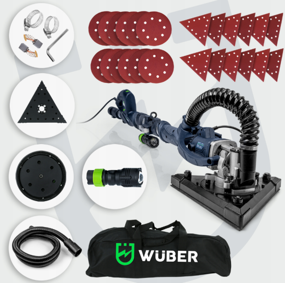 Шлифмашина для стен жираф Wuber 1600Вт 225мм (Польша) Киев