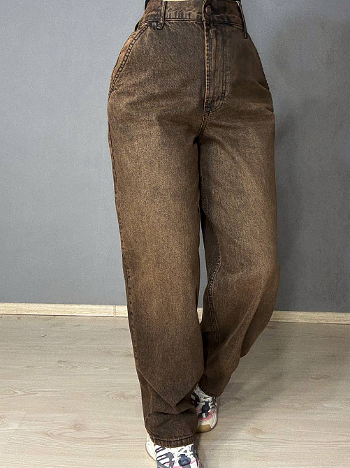 Джинси жіночі Its Basic 2952-4 skater fit з косими кишенями коричневі, коричневий, 40, 40, 85 см, 115 см Київ - фото 7