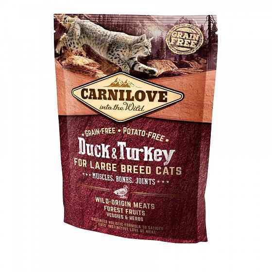 Сухий корм Carnilove Cat Large Breed для котів великих порід, качка та індичка, 400 г Вінниця