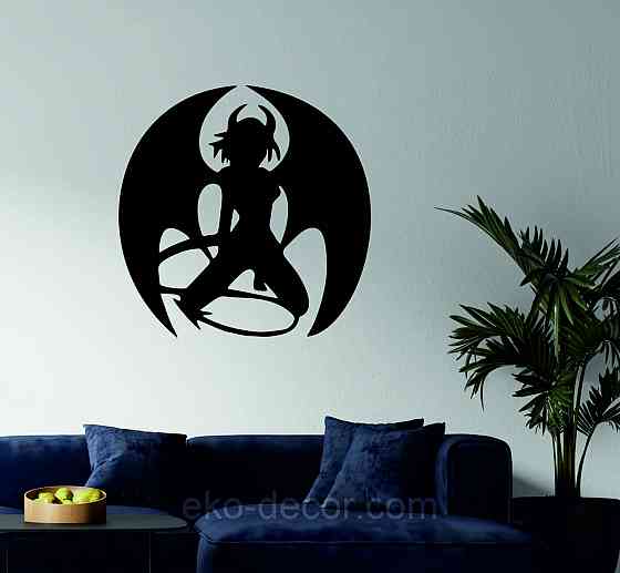 Декоративное настенное Панно «Дьяволица», Декор на стену 70*70 см, Черный Киев