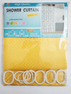 Штора для ванної Тканина Піка 180*180 см жовта Харків - фото 8