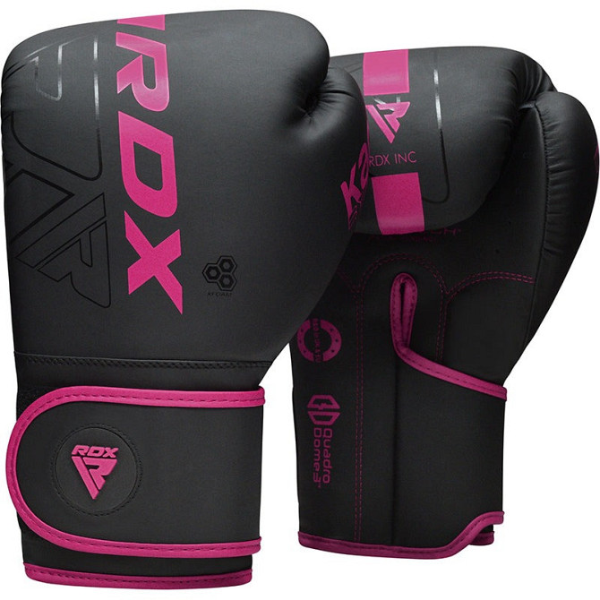 Боксерські рукавиці RDX F6 MATTE PINK-8OZ (капа в комплекті) Каменское - изображение 2