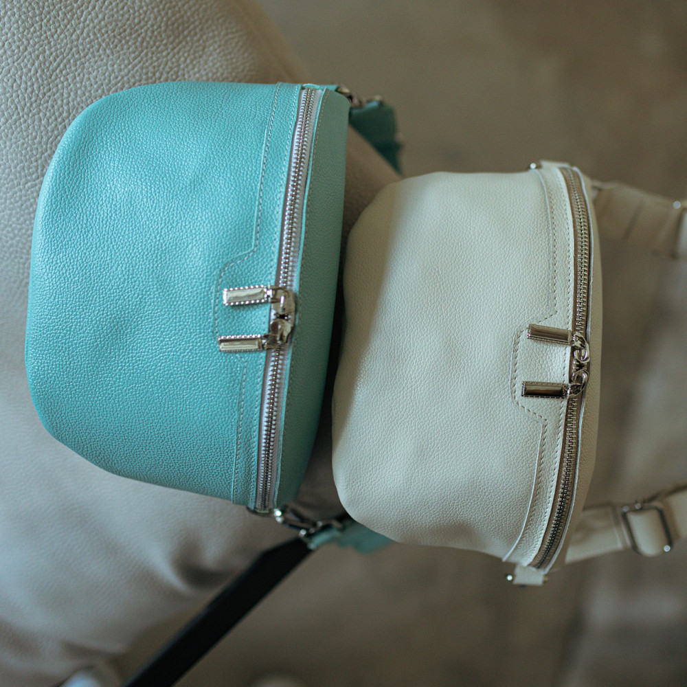 Женская кожаная бананка, сумка из натуральной кожи, Стильная и качественная женская сумочка бирюзаMasterSem Киев - изображение 6