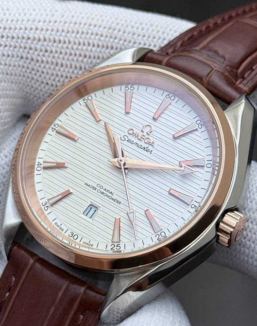 Швейцарские часы Omega Seamaster Co-Axial Gold - White Киев - изображение 5
