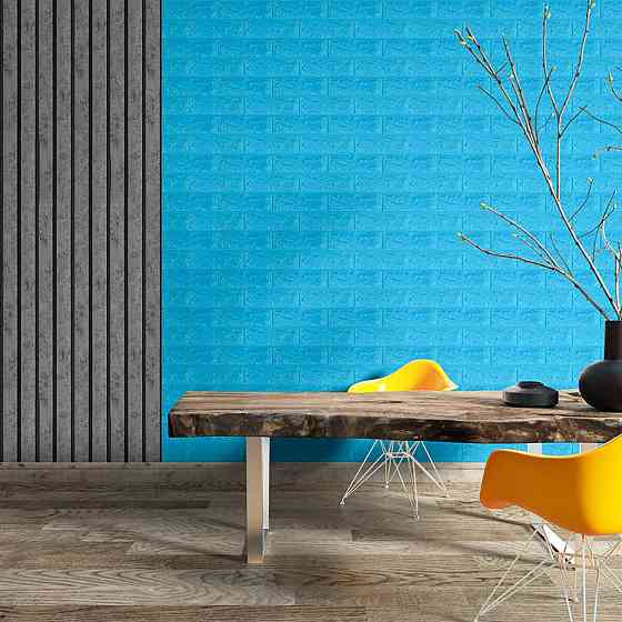 3D панель самоклеюча 700х770х7мм цегла Синій (003-7) SW-00000060 Київ