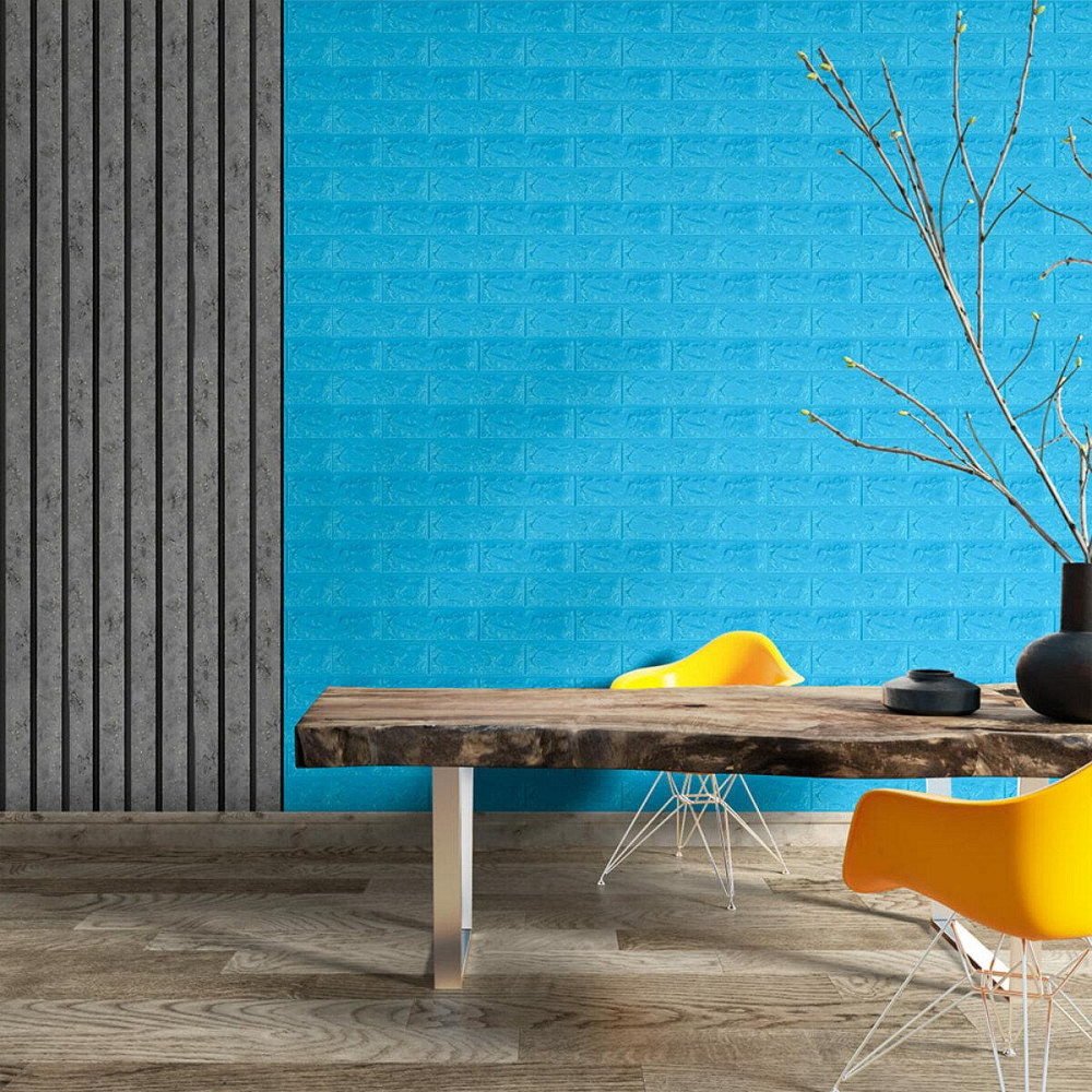 3D панель самоклеюча 700х770х7мм цегла Синій (003-7) SW-00000060 Київ - фото 5