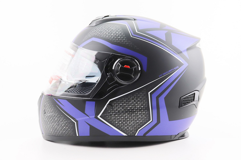 Шолом інтеграл, закритий+окуляри BLD-М61 S (55-56см), ЧОРНО-СИНІЙ Киев - изображение 3