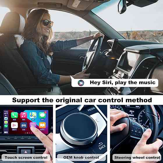 Бездротовий CarPlay Адаптер для iPhone: Конвертація Провідного в Бездротовий з Bluetooth & 5GHz WiFi Київ