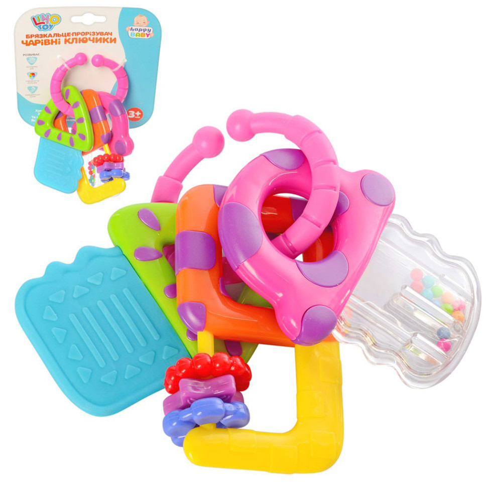 Детская погремушка-прорезыватель Limo Toy 0696-2  брелок Винница - изображение 1
