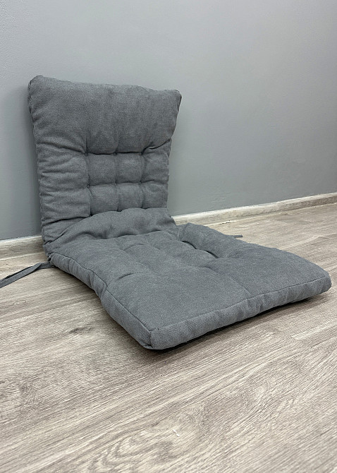 Подушка для стільців (50x120х4 см) подвійна Decorator Соро колір сірий 84-197 Київ - фото 3