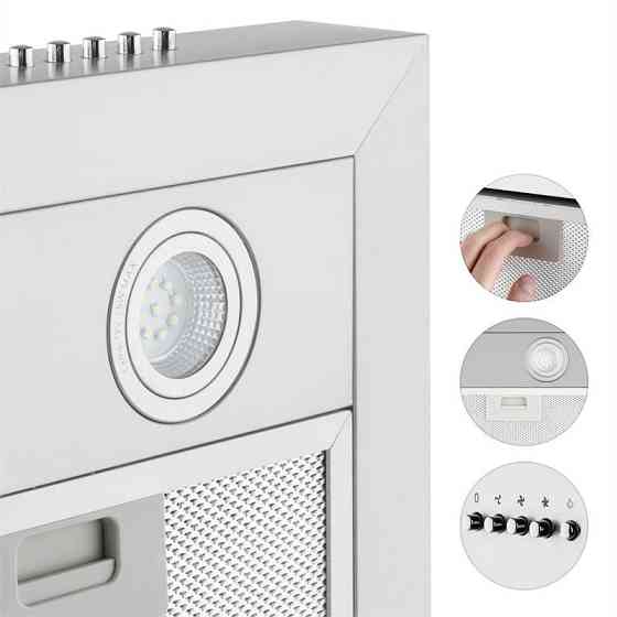 Вытяжка Zarah Рециркуляционный комплект 60 см Фильтр с активированным углем 620 м³/ч (Германия, читать Ровно