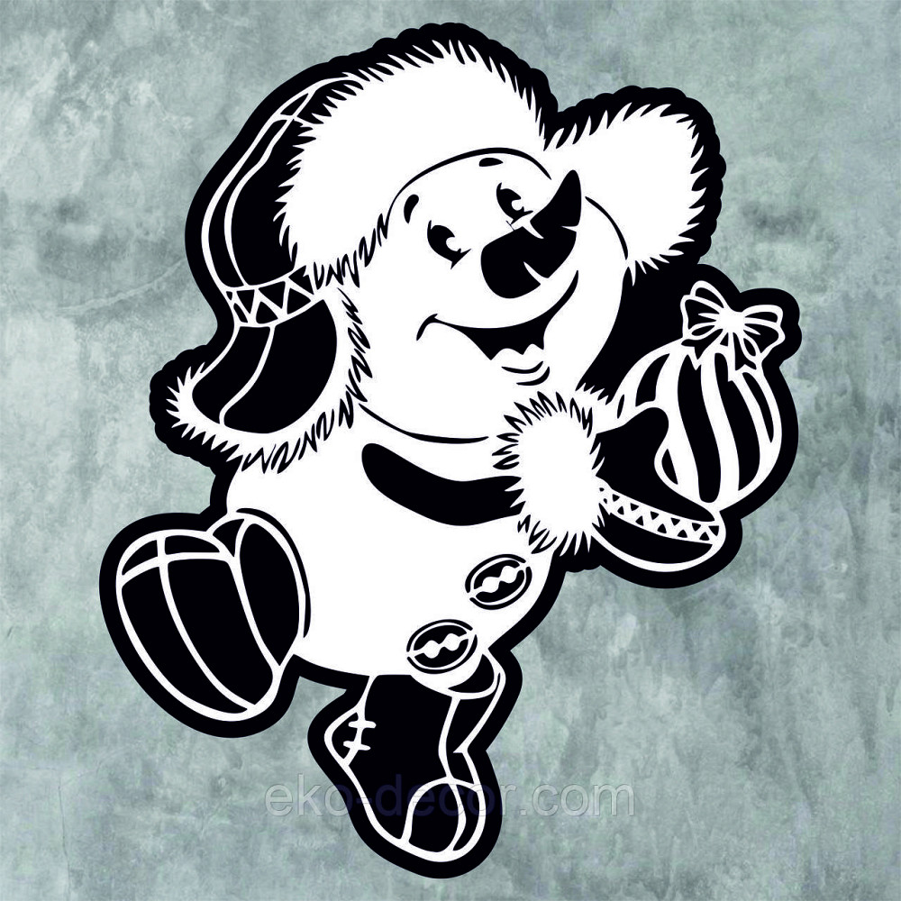 Декоративне настінне Панно «Сніговик», Декор на стену Київ - фото 7