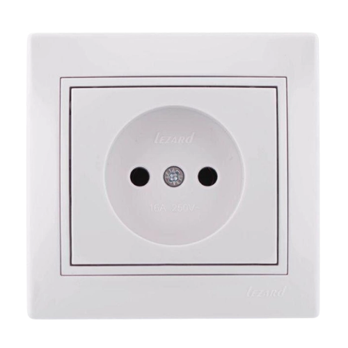 MIRA білий Розетка внутрішня без заземлення з білою вставкою Лезард Житомир - изображение 1