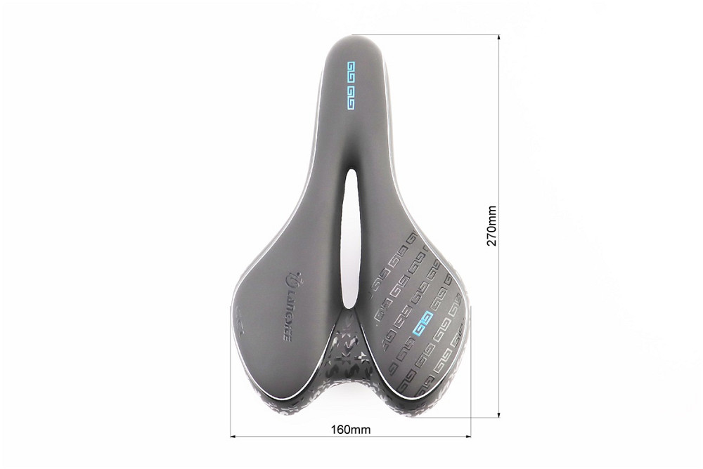 Сидіння MTB 270x160мм, чорно-біло-синє "GEL" Київ - фото 3