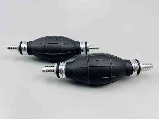 Ручний насос для перекачування рідини з клапаном масло-бензостійка гума алюмінієві наконечники d=8 мм Мукачево