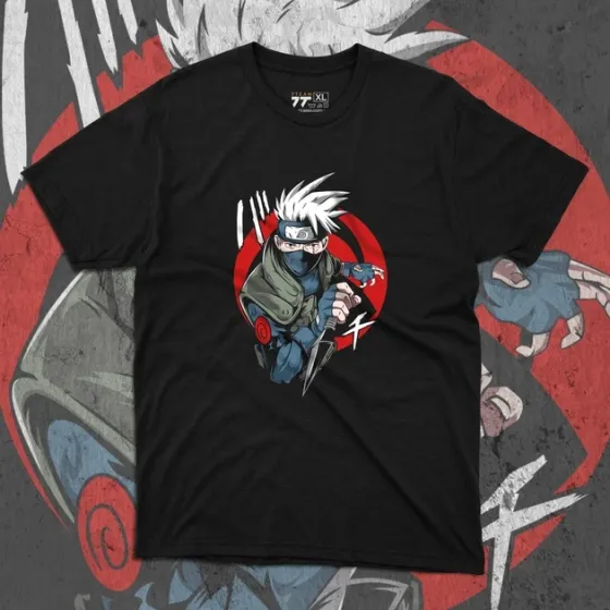 Футболка мужская с принтом Наруто Какаші Хотаге 2 Размер 48 Anime0308 Днепр