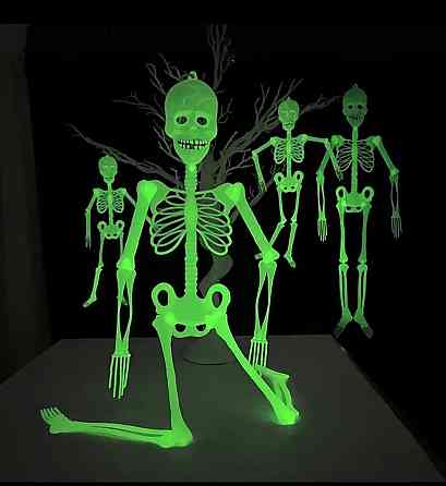 Скелет на Хэллоуин 90 см салатовый Киев