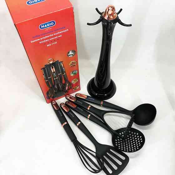 Силіконові кухонні приналежності набір Magio MG-1125, Нейлоновий набір для кухні кухарського WZ-89 Івано-Франківськ