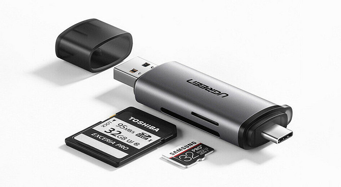 Кардрідер 2- в-1 TF/SD Ugreen CM185 50706 USB & USB-C (Серій) Миколаїв - фото 4