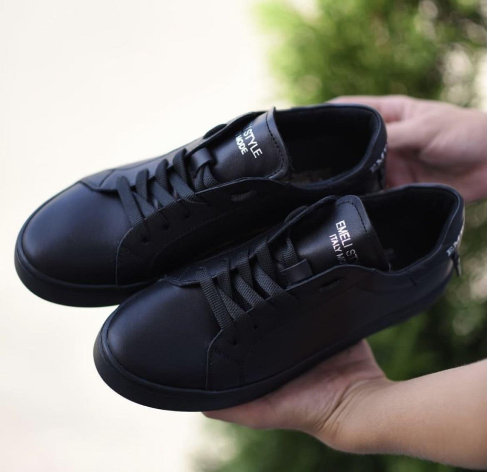 EMELI Кеди жіночі EMELI 108 чорні (весна-осінь, шкіра натуральна) (4120) 37р.38р.40р.41р. Коломыя - изображение 2