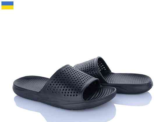 Чоловічі шльопанці чорні з дірочками для вентиляції, зручні, тримають форму перфорованого верх Новинка 42/43 Одеса
