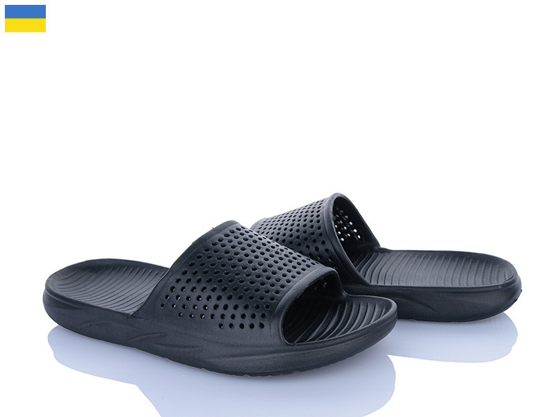 Чоловічі шльопанці чорні з дірочками для вентиляції, зручні, тримають форму перфорованого верх Новинка 42/43 Одеса - фото 4