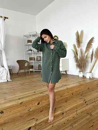 Жіночна сорочка Coconut COSY з мусліну, зелена Київ