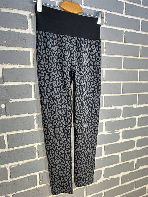 Лосини жіночі A-N 5372 леопардовий принт утягуючі пушап сірі, сірий, L Київ - фото 7
