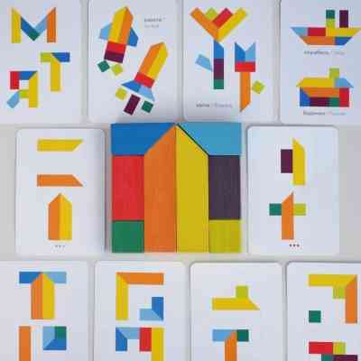 Развивающая игрушка Ігротеко Танграм 8 эл. + карточки с заданиями (900446) Винница