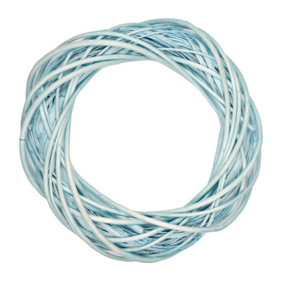 Рождественский венок YES! Fun ротанговый голубой, 25 см (974237) Винница - изображение 1