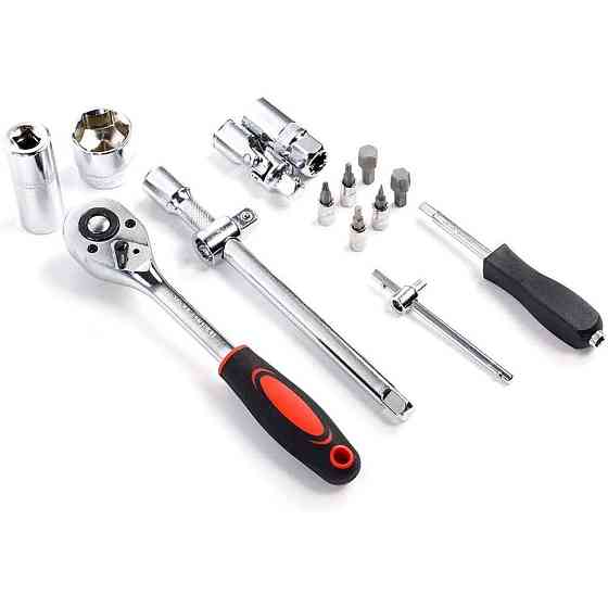 Універсальний набір інструментів 108 предметів у кейсі (1/4" та 1/2") / Набір торцевих головок та ключів Київ