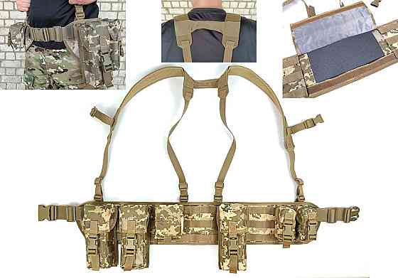 Розвантажувальний пояс тактичний (РПС) з комплектом підсумків (5 шт) Palianytsia Advanced піксель ЗСУ MM-14 Коломия