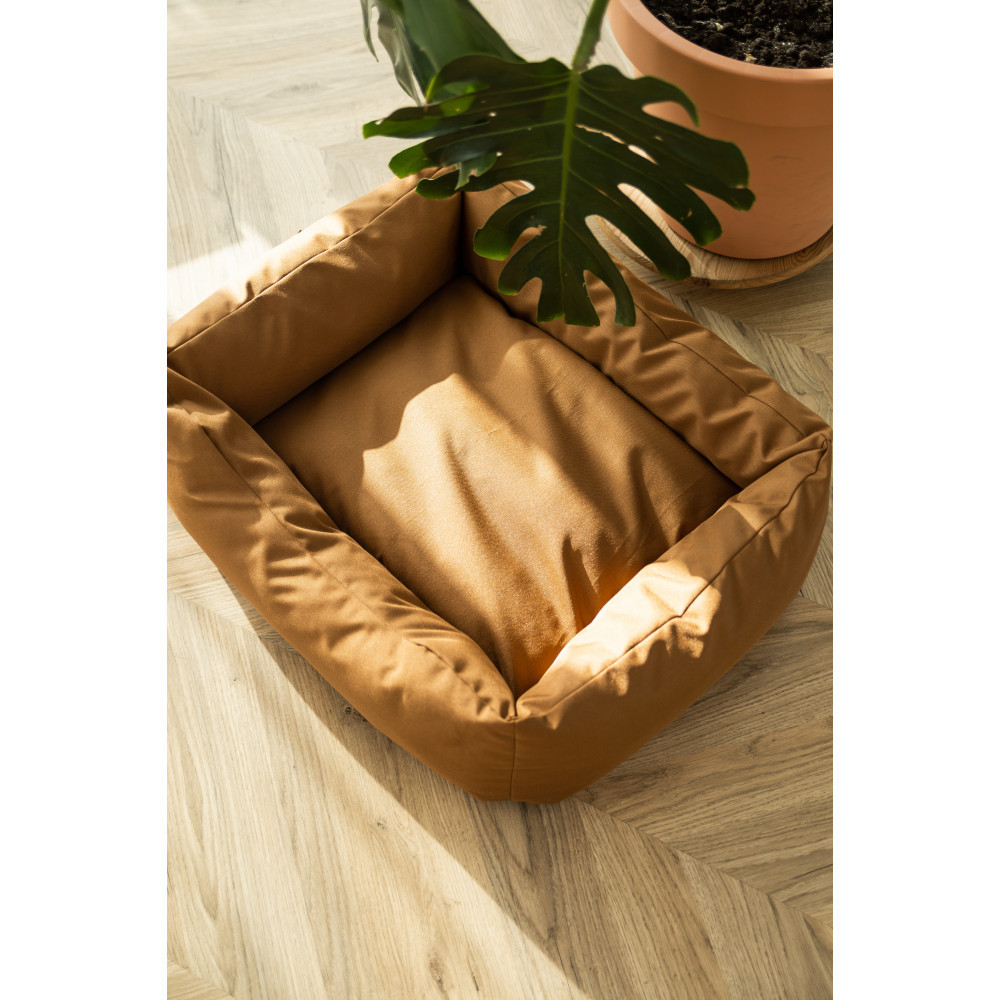 Водоотталкивающий лежак со съемным чехлом и двухсторонней меховой подушкой Incor Коричневый 10040 Киев - изображение 5