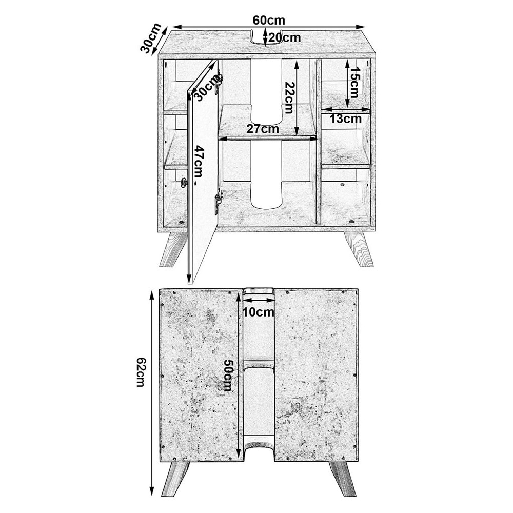 Тумба під раковину "Матаді" венге-зефір Миколаїв - фото 2