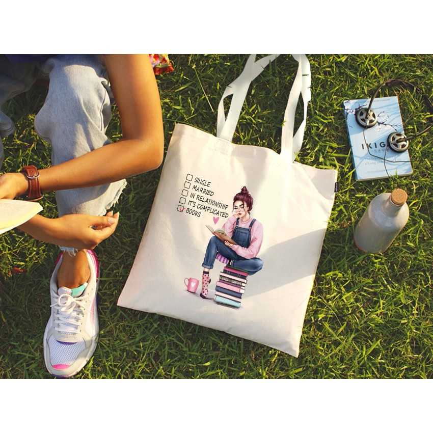 Екошопер BookOpt BK4068 "BOOKS - джерело знань" бежевий Київ - фото 10