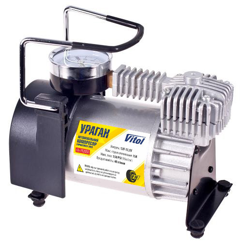 Компрессор Ураган KA-У12050 150 psi, 15 Ампер, 40 л с прикуривателем и переходником Харьков - изображение 1