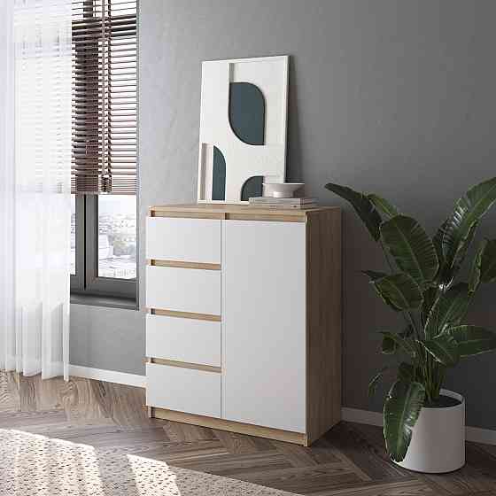 Комод VAYS, сучасний, з полицями, 4 шухляди, без ручок R-32 Львів